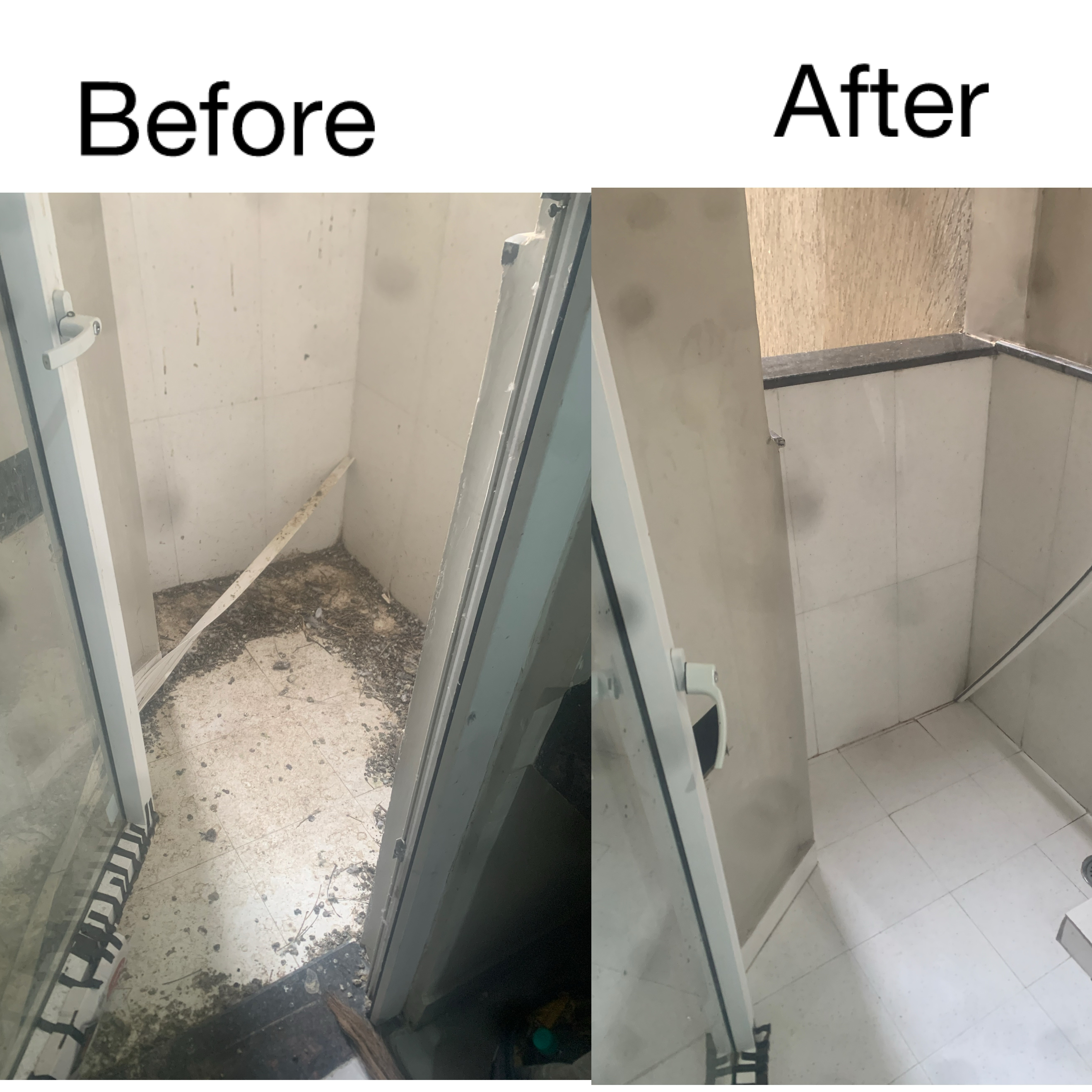 Balcony deep cleaning