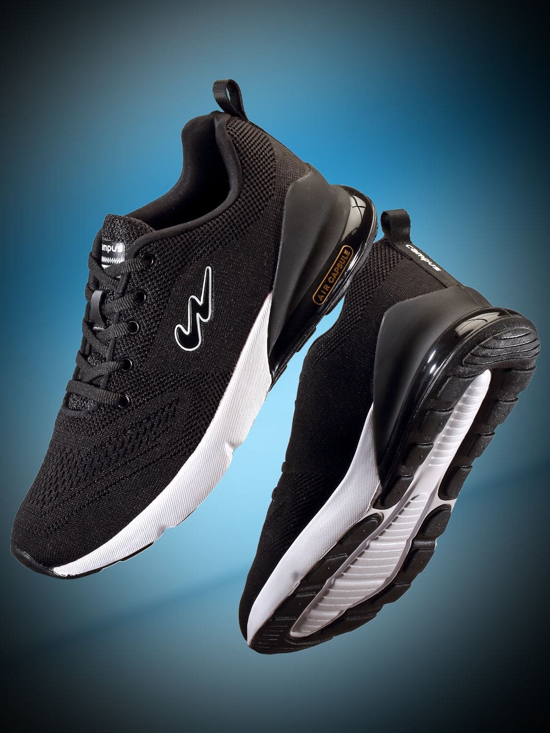 Mens Comfortable Black Sports Shoes