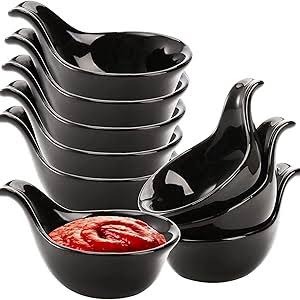 Plain Black Melamine Chutney Bowl