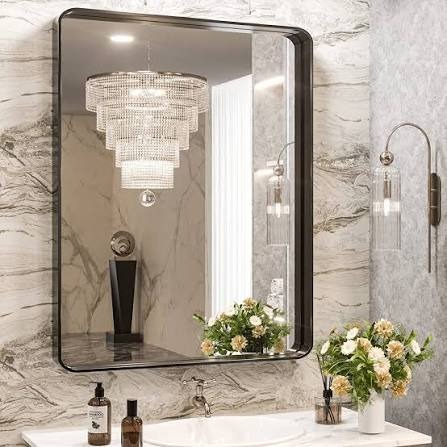framed bathroom mirrors